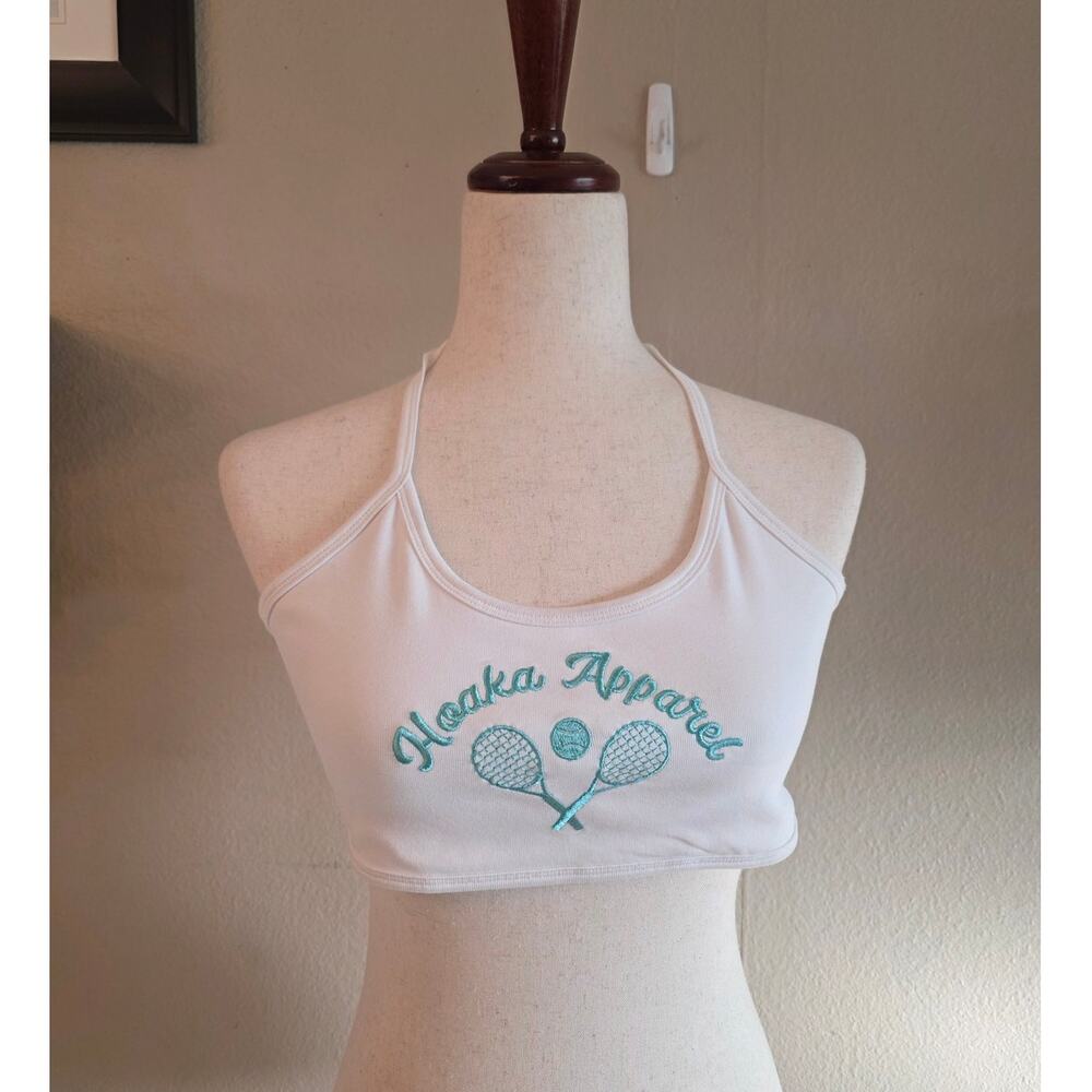 Hoaka Apparel Cropped Halter Tank Top SZ Large Athleisure Tennis Summer